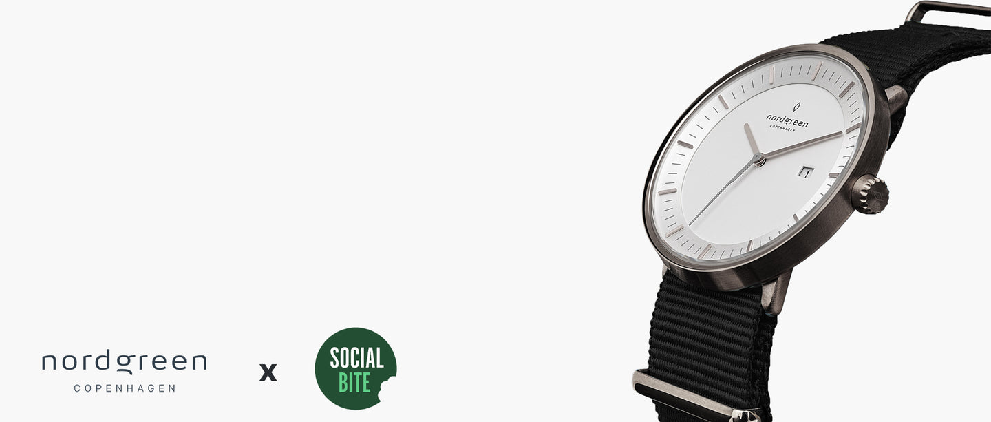 The Greatest Gift of All is the Gift of Giving, image of Nordgreen logo and Philosopher and Social Bite logo.