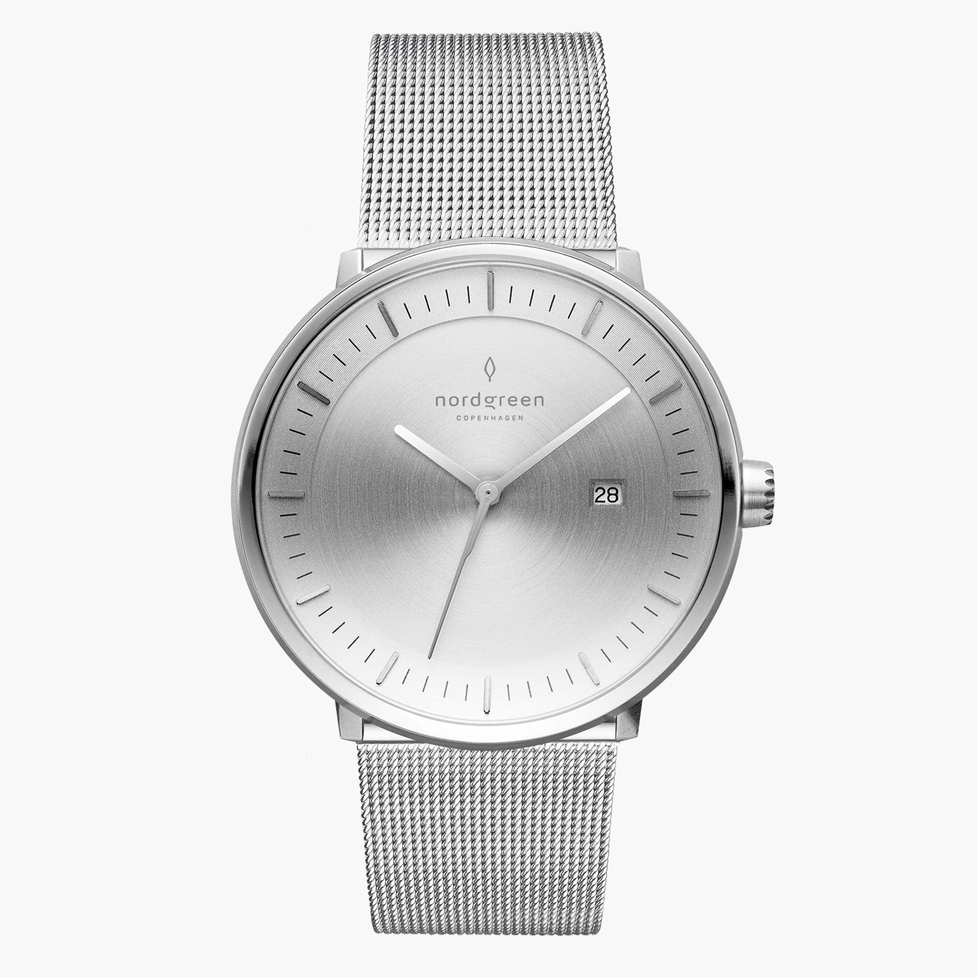 Philosopher 36mm | Silver Mesh Minimalist Watch – Nordgreen