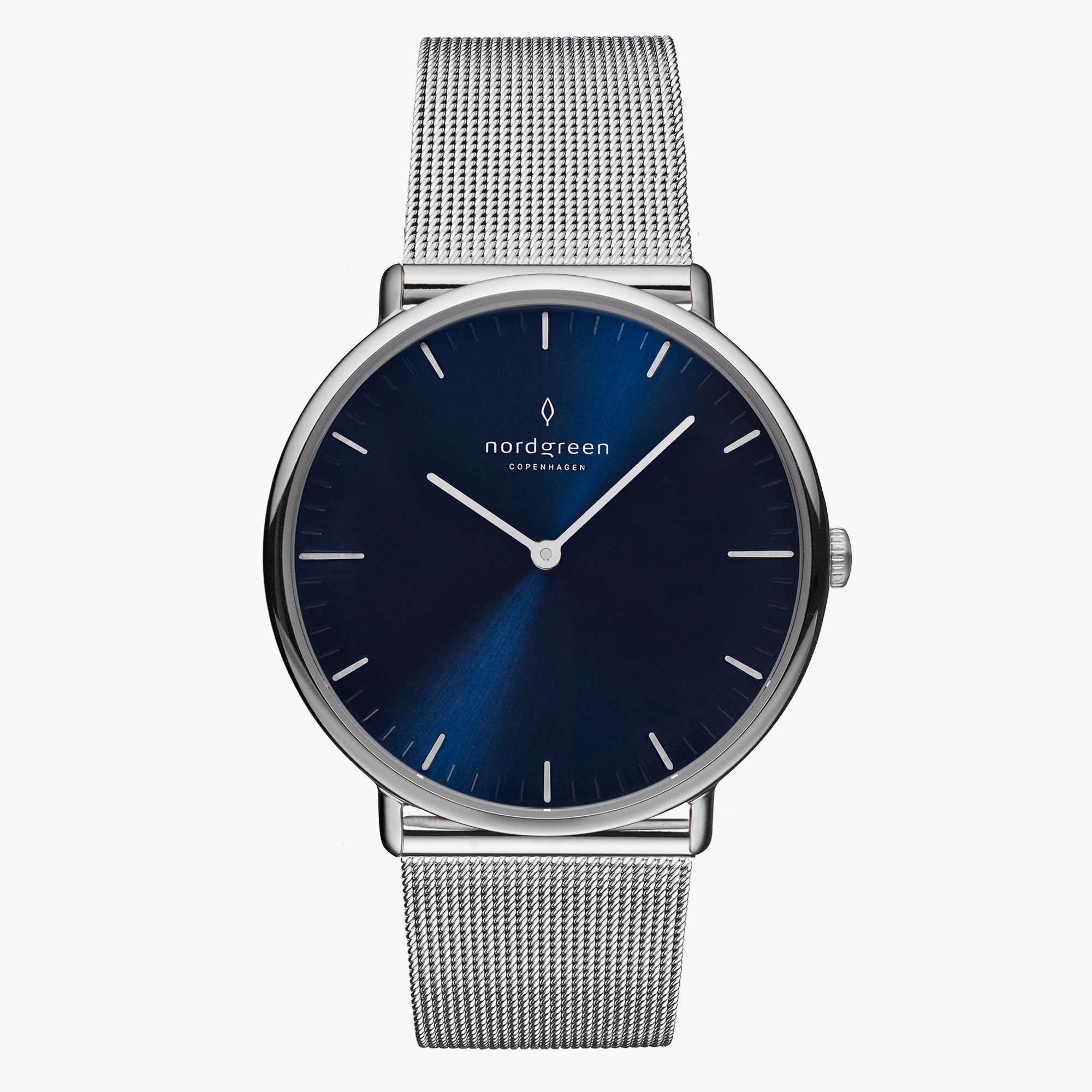 Nordgreen Native | 32mm Blue Dial Silver Mesh
