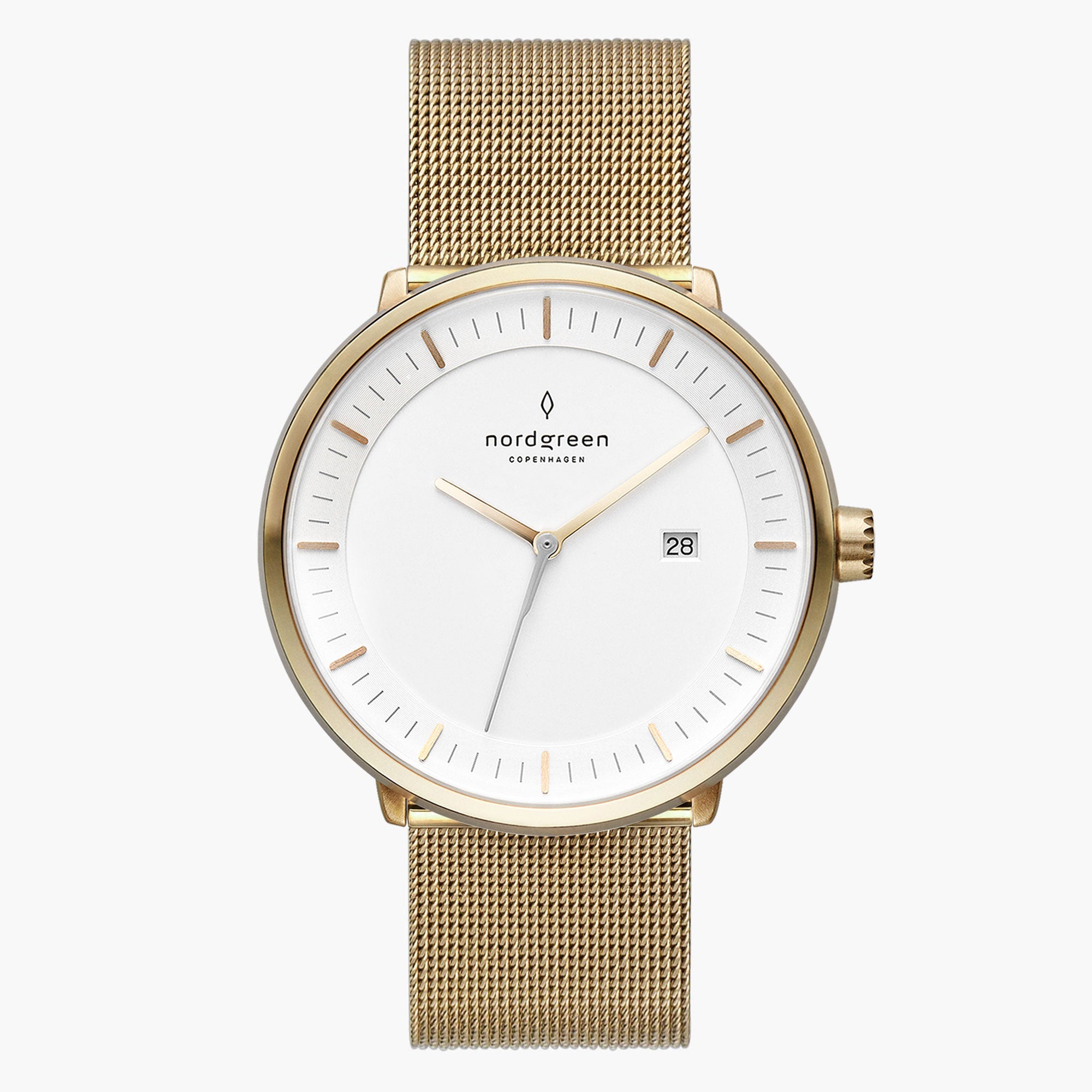 Gold Philosopher | 36mm Minimalist Mesh Watch – Nordgreen display picture 2