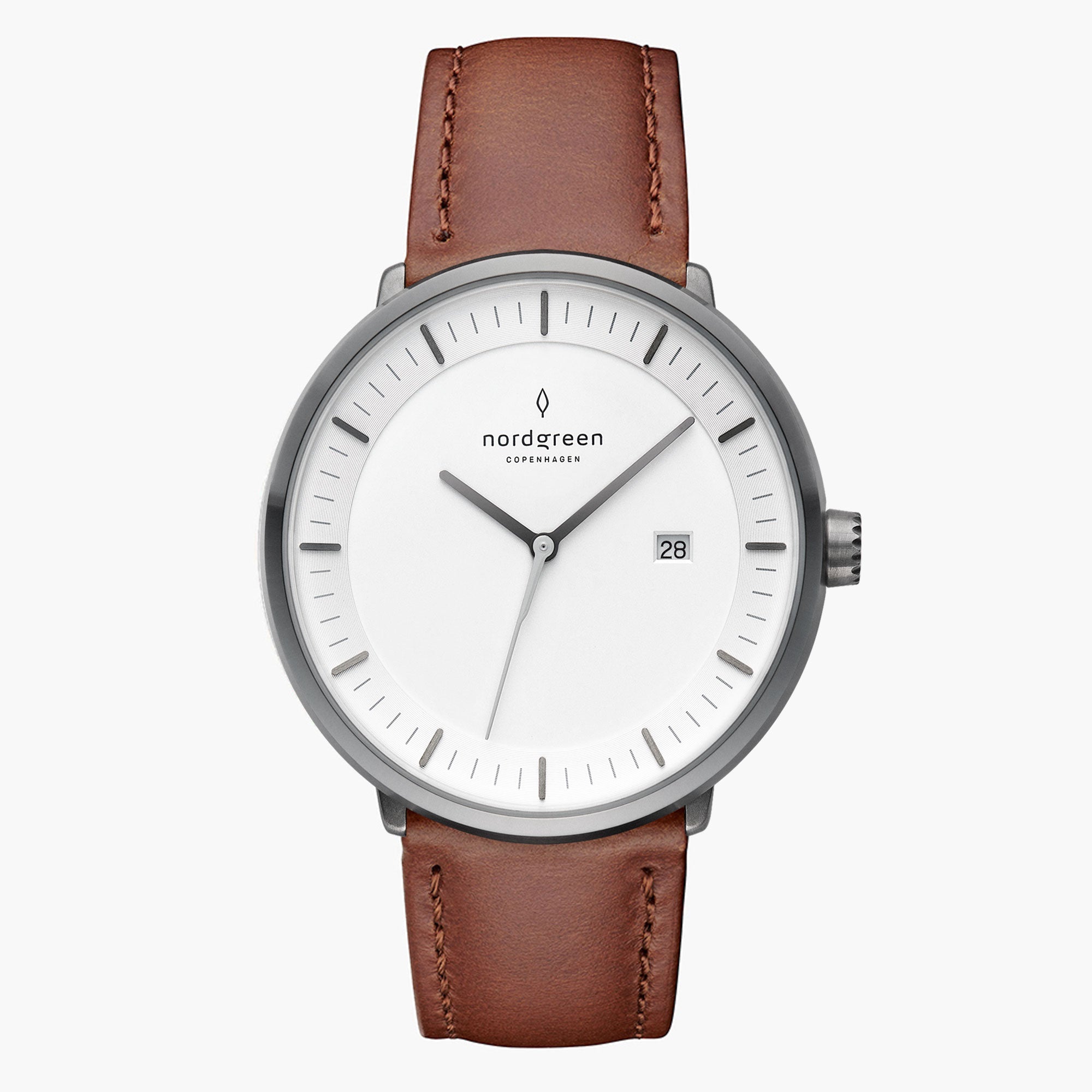 Nordgreen Philosopher | 40mm Gunmetal Brown Leather