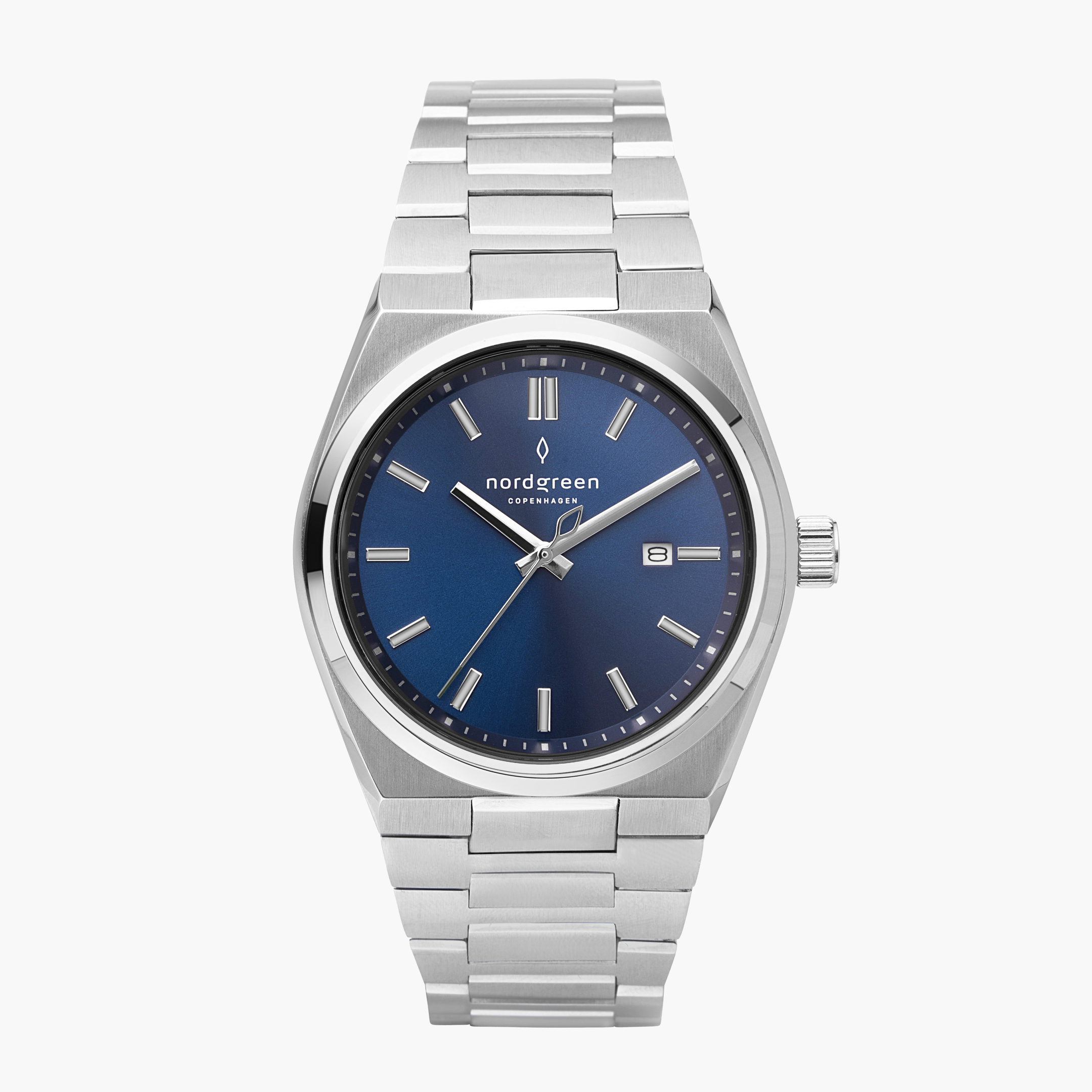 Nordgreen Succession | 41mm 藍色錶盤銀色鍊帶
