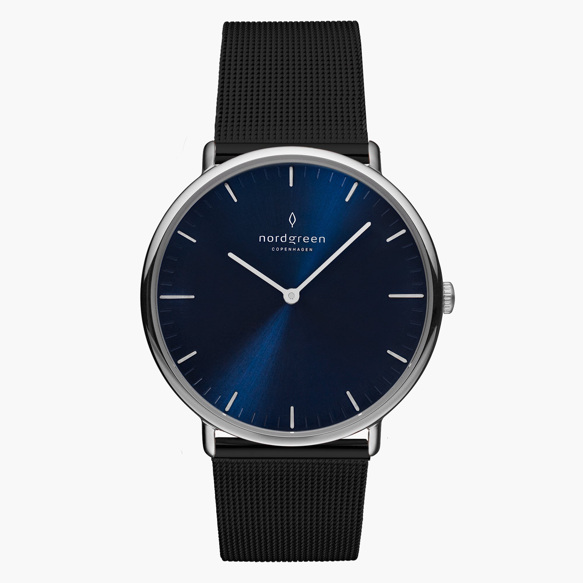nordgreen Native Lille 32mm ネイビー アナログ腕時計 Women's Native | Silver Blue Dial Black Mesh 32mm – Nordgreen