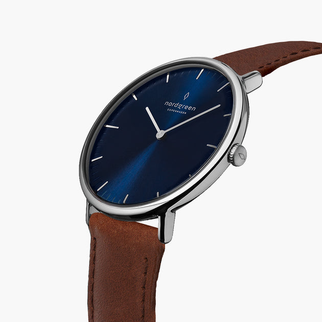 Native - BUNDLE Navy Dial | Silver 5-Link/ Brown Leather / Black Leather Straps