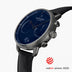 PI42GMLEBLNA &Men's blue dial watches in gunmetal with black leather straps