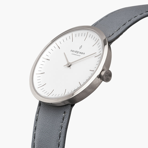 Infinity - BUNDLE White Dial Silver | Silver 5-Link / Grey Leather Straps