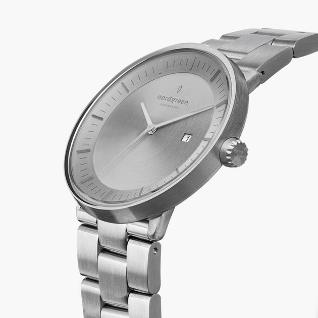 Philosopher | Brushed Metal Dial - 3-Link