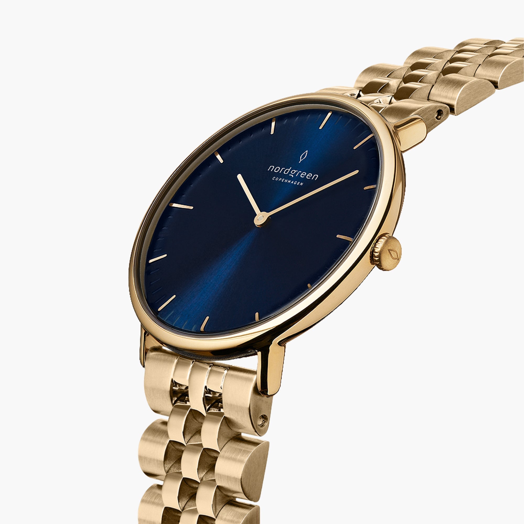 Nordgreen Native | 32mm Gold Link Blue Dial