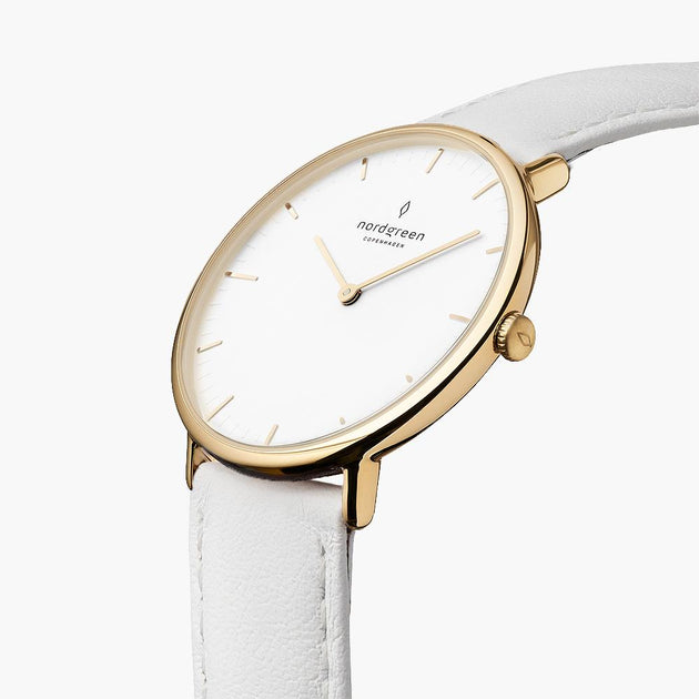 Native | White Dial - White Leather