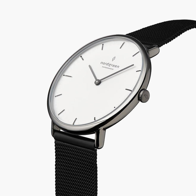 Native | White Dial - Black Mesh