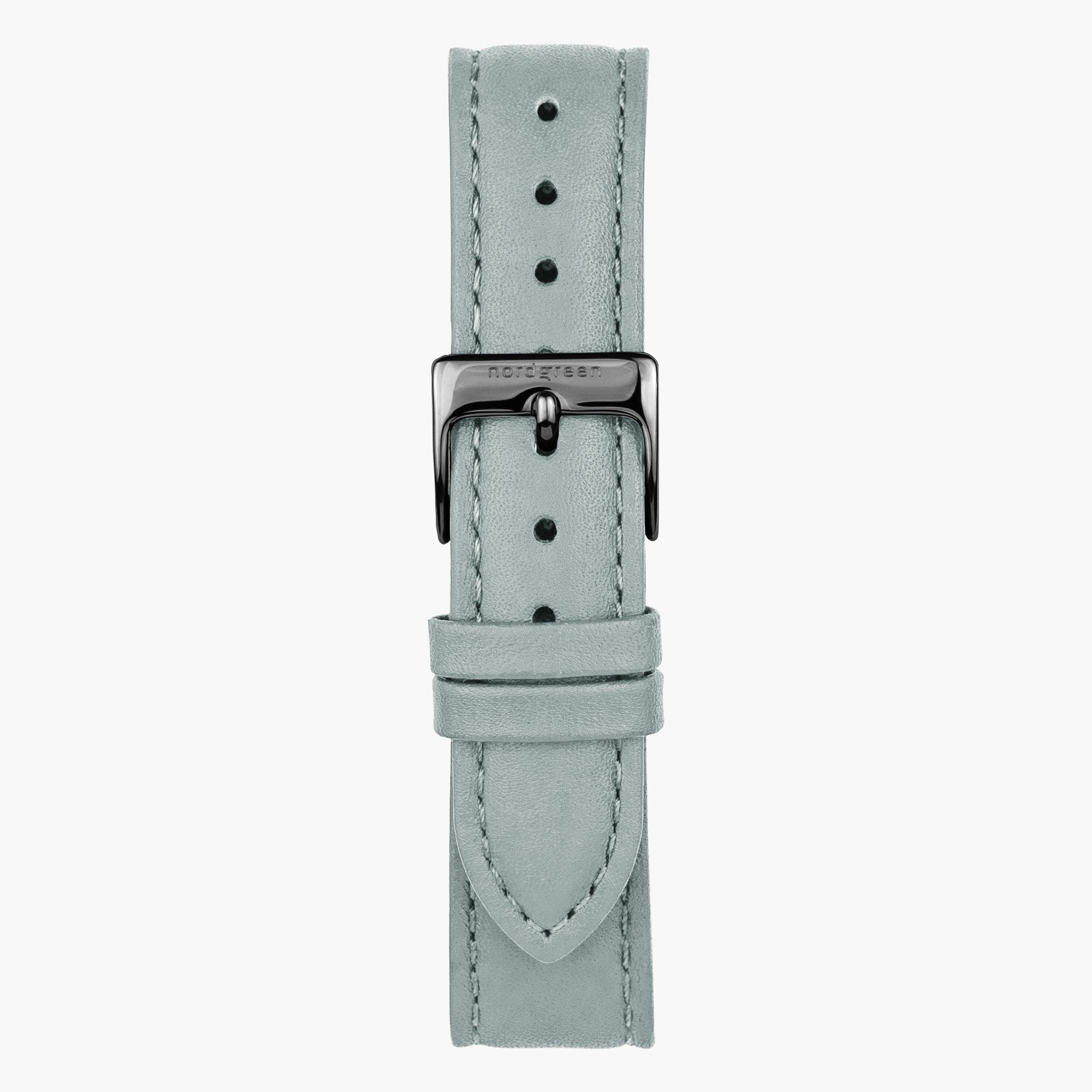 Dove Grey Vegan Leather Watch Strap - Gun Metal - 40mm/42mm