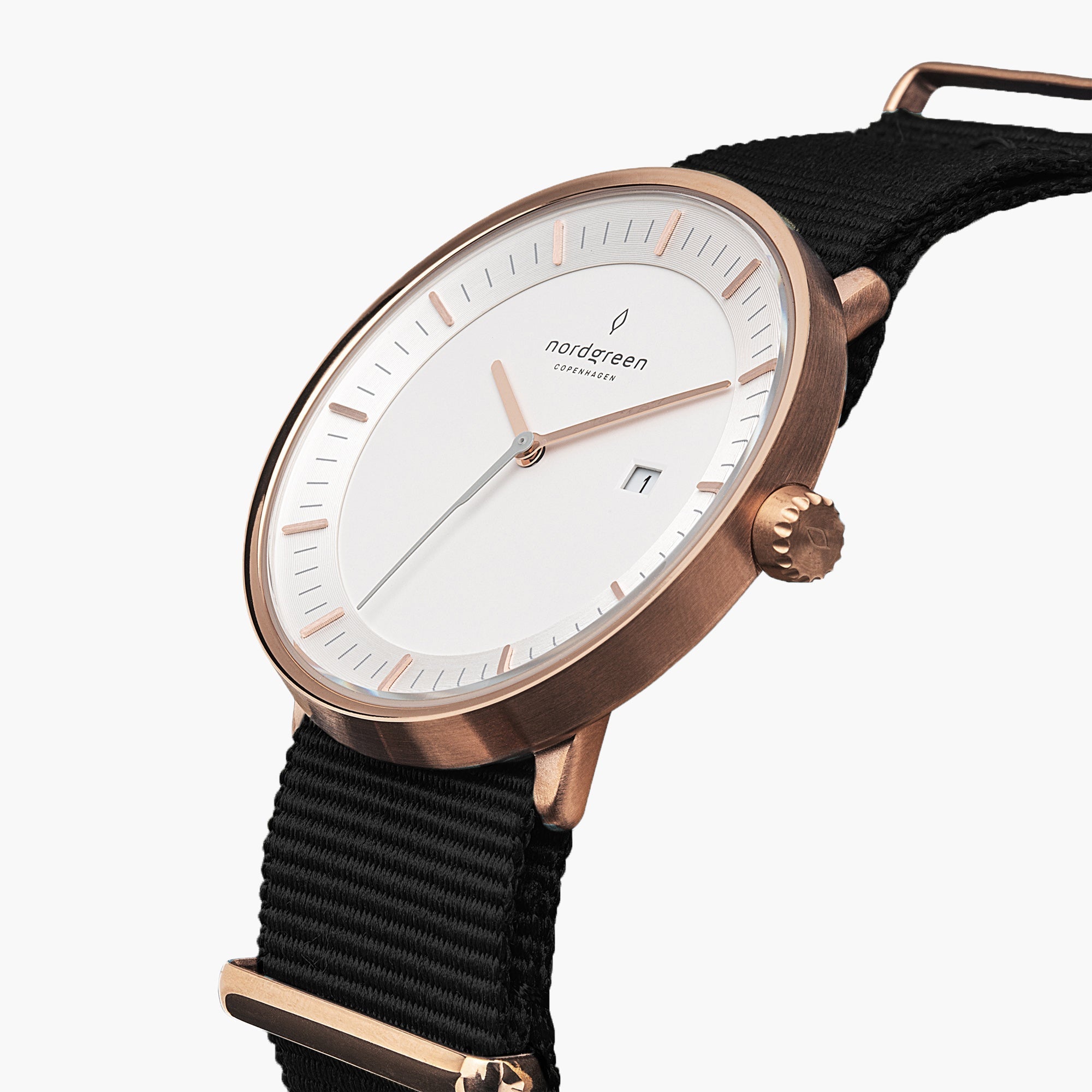ミニマリスト Philosopher | ローズゴールド ブラック ナイロン 36mm