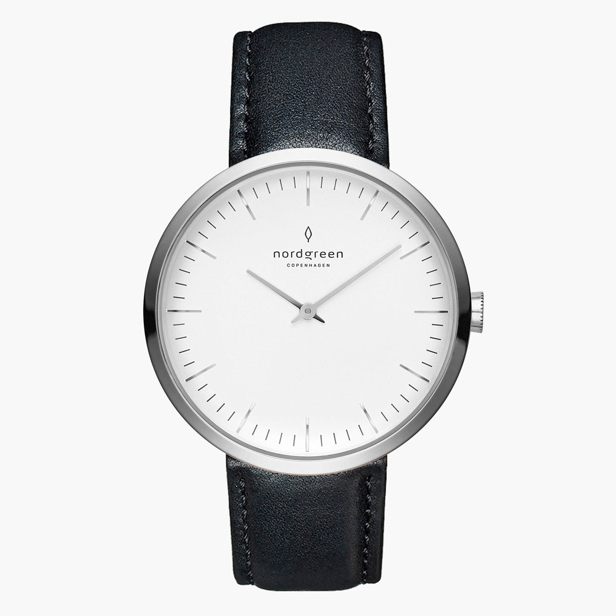 Infinity 32mm | Silver Black Leather Women display picture 3