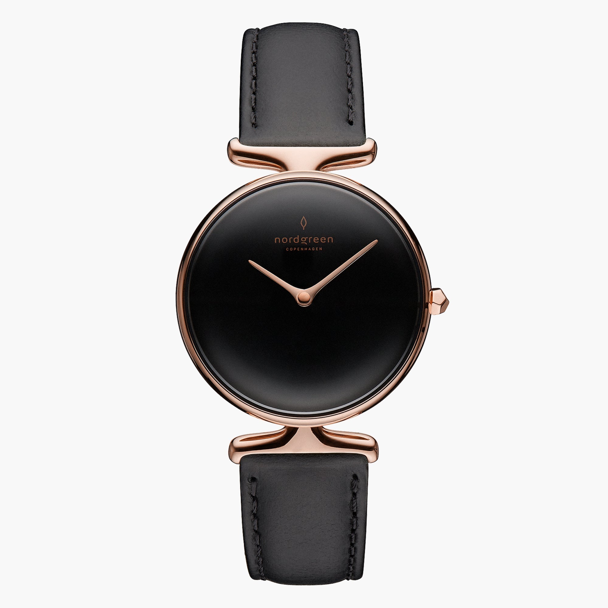 Women's Black Dial Watch | Nordgreen Unika 32mm Rose Gold