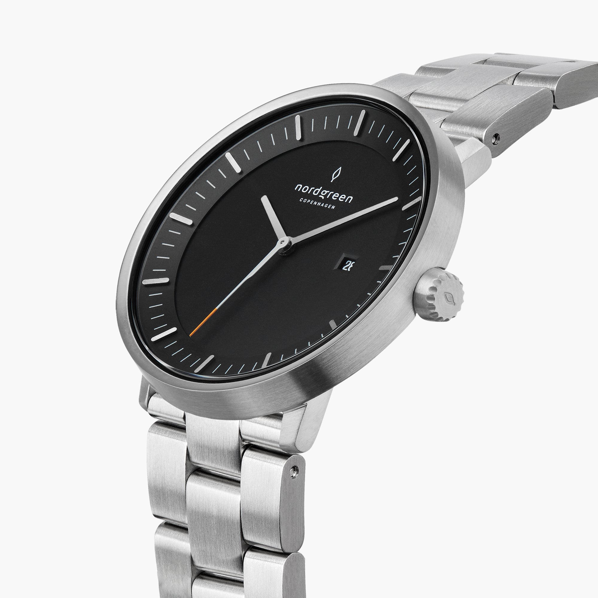 Nordgreen Philosopher | 40mm Black Dial Silver Link