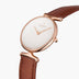 Unika | White Dial - Brown Leather