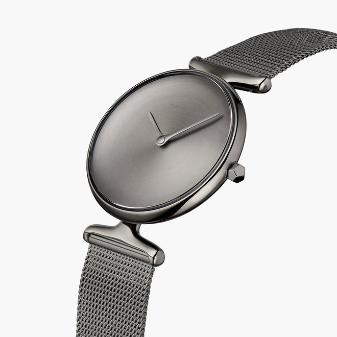 Unika | Brushed Metal Dial - Mesh