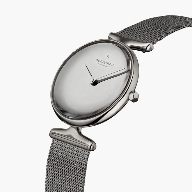 Unika | Polished Metal Dial - Mesh