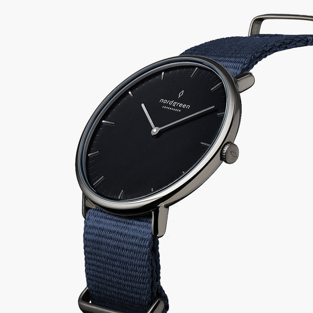 Native | Black Dial - Navy Blue Nato