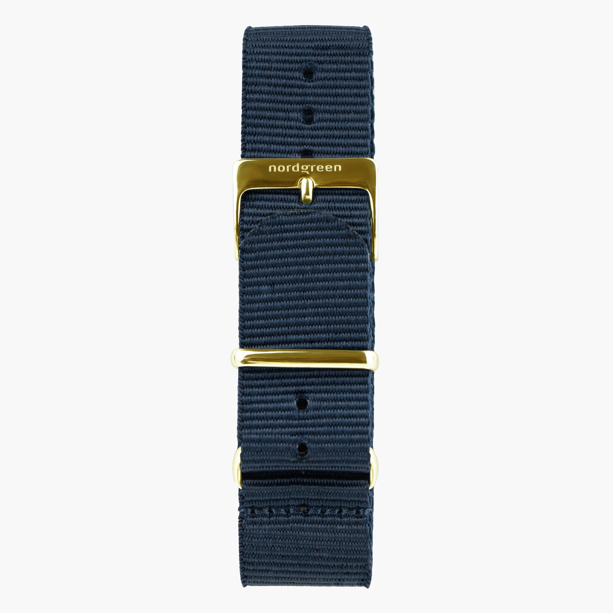 Navy Nato Watch Strap - Gold - 36mm