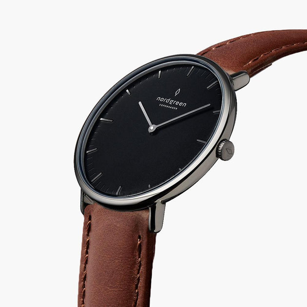 Native | Black Dial - Brown Vegan Leather