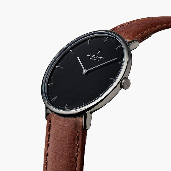 Native | Black Dial - Brown Vegan Leather