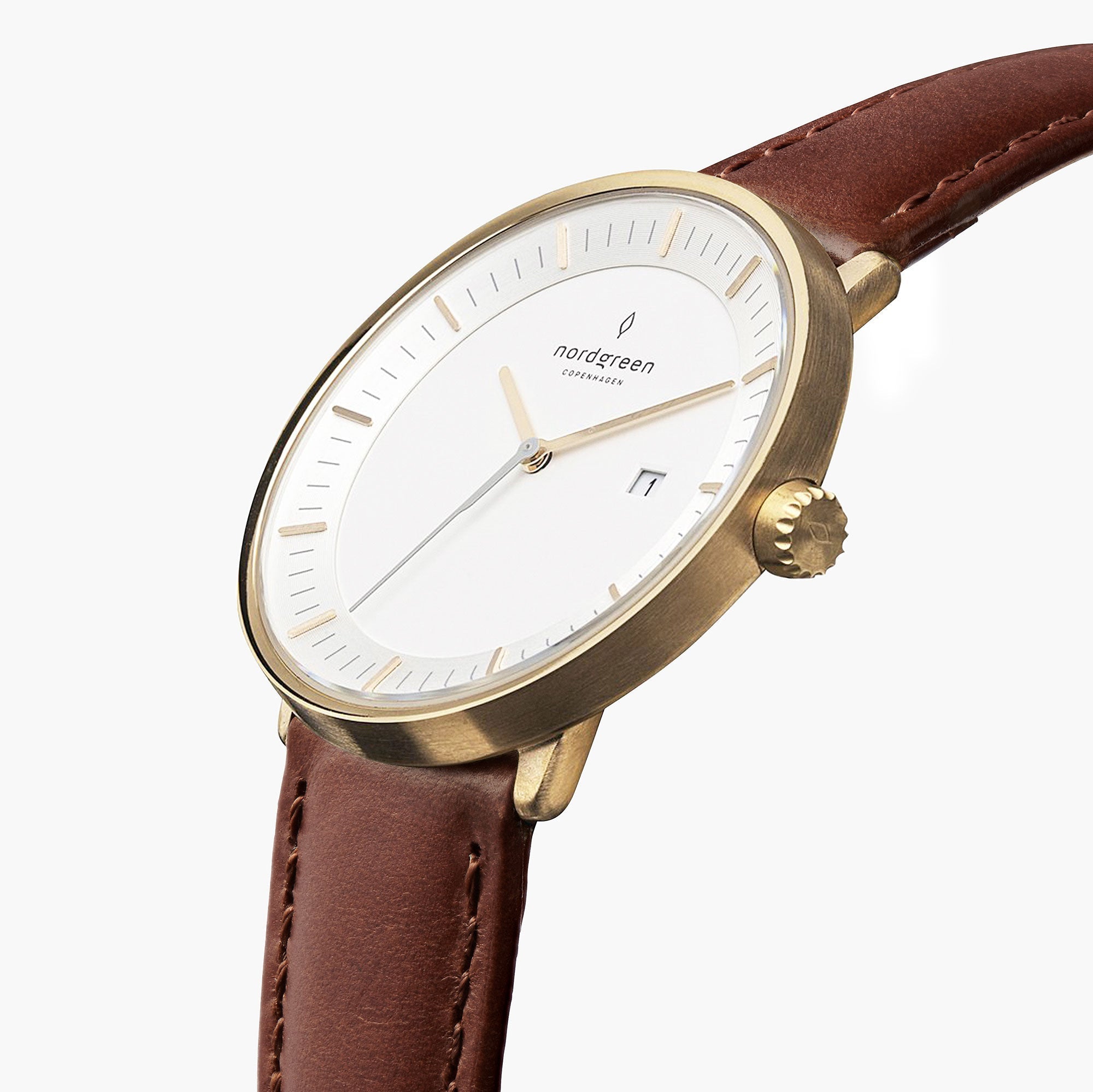 Nordgreen Philosopher | 40mm Gold Brown Leather