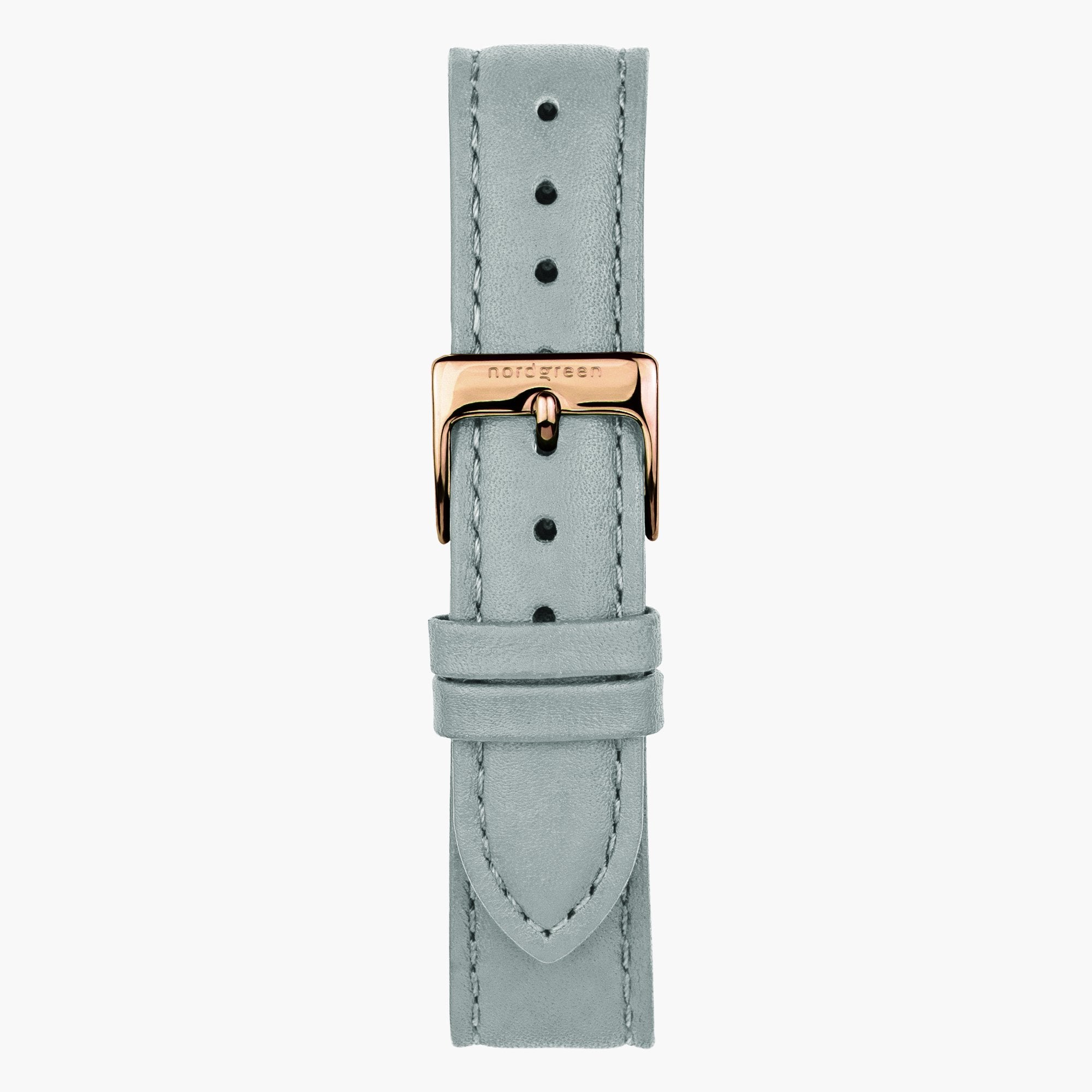 Dove Grey Vegan Leather - Rose Gold