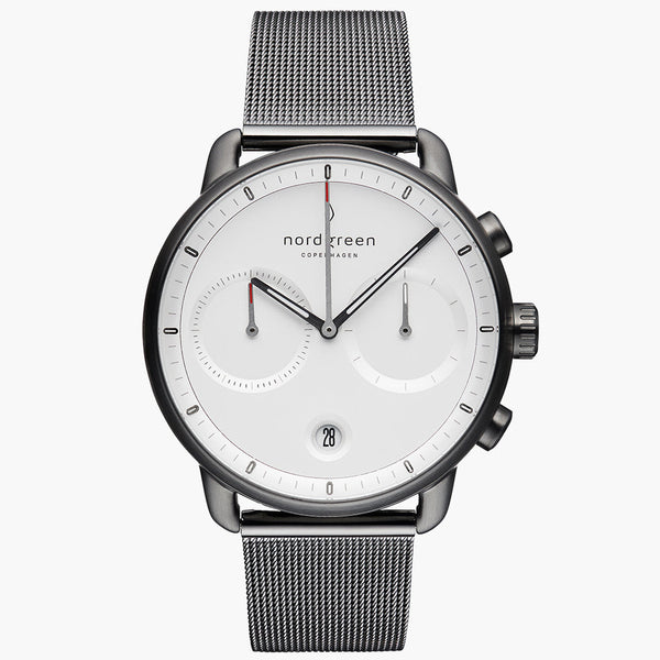 Nordgreen Pioneer | Gunmetal 42mm Mesh Bracelet