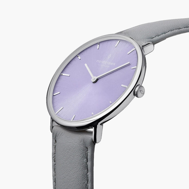 Native | Digital Lavender Dial - Grey Leather