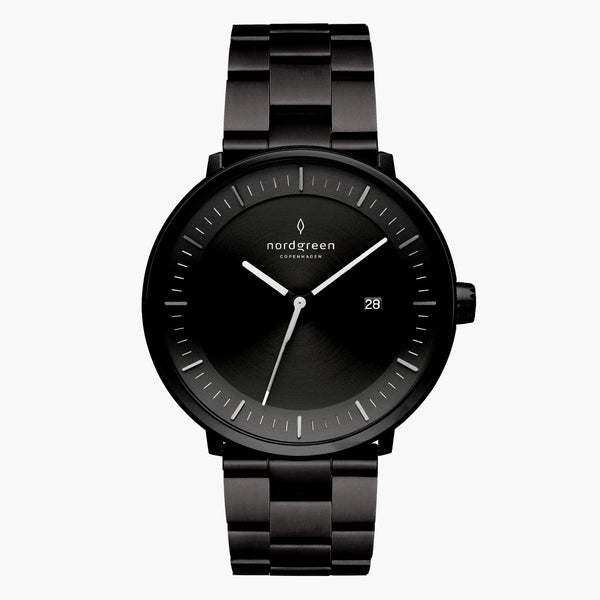 Nordgreen Philosopher 40mm ブラック 金属ブレス腕時計 PH40BL3LBLBL_e9153d39-3ff2-