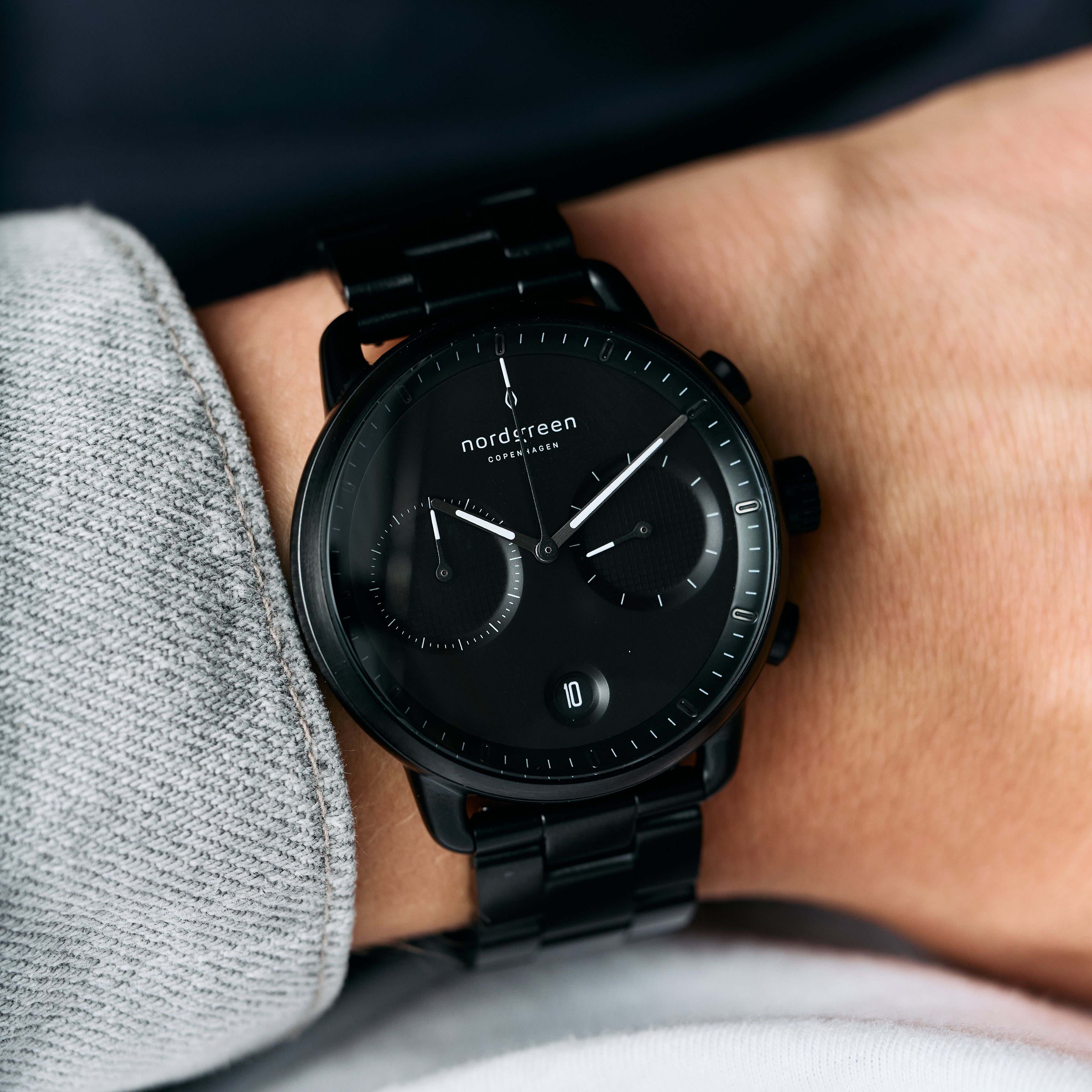 Nordgreen Pioneer Chronograph | 42mm Black Link