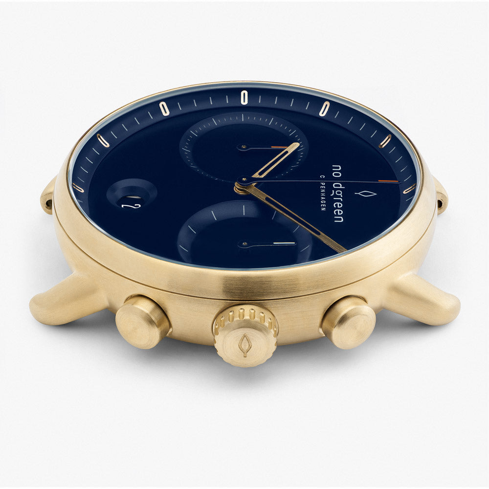 Nordgreen Pioneer Chrono | 42mm Gold Mesh