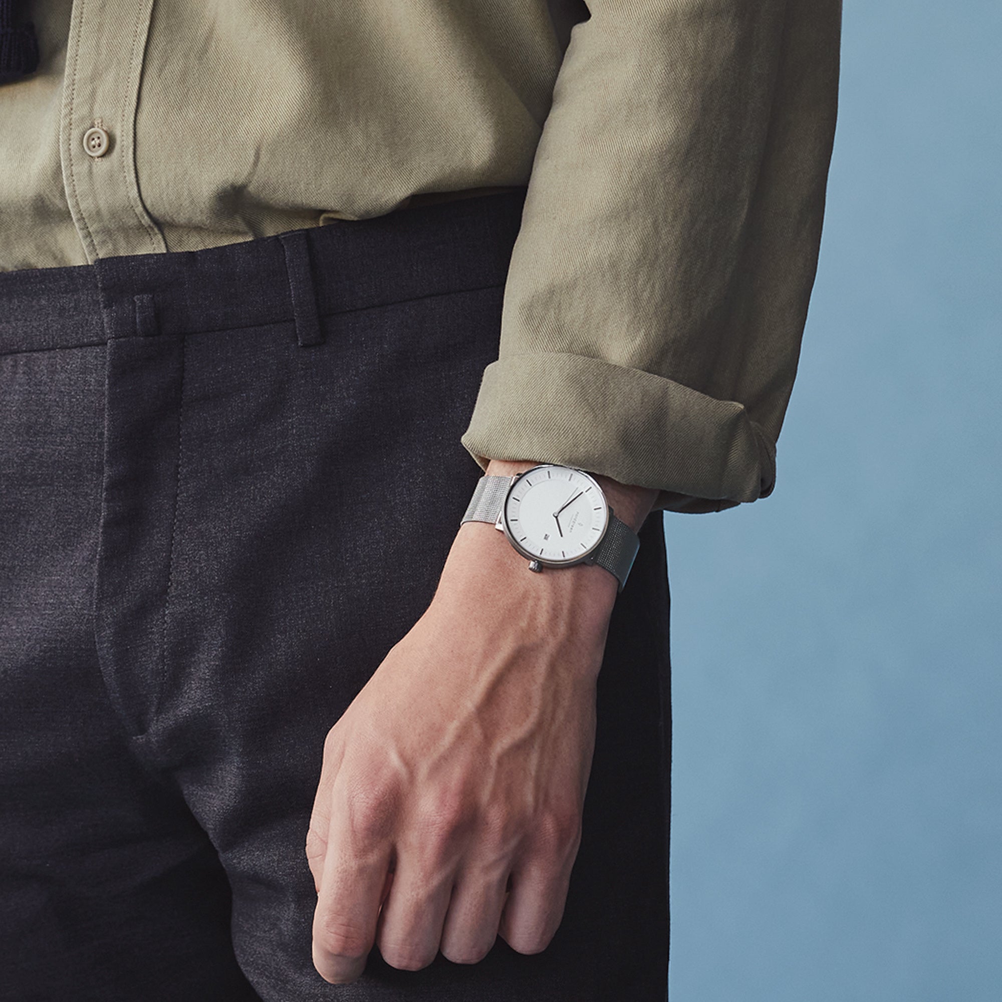 Nordgreen Philosopher | 40mm シルバーメッシュウォッチ