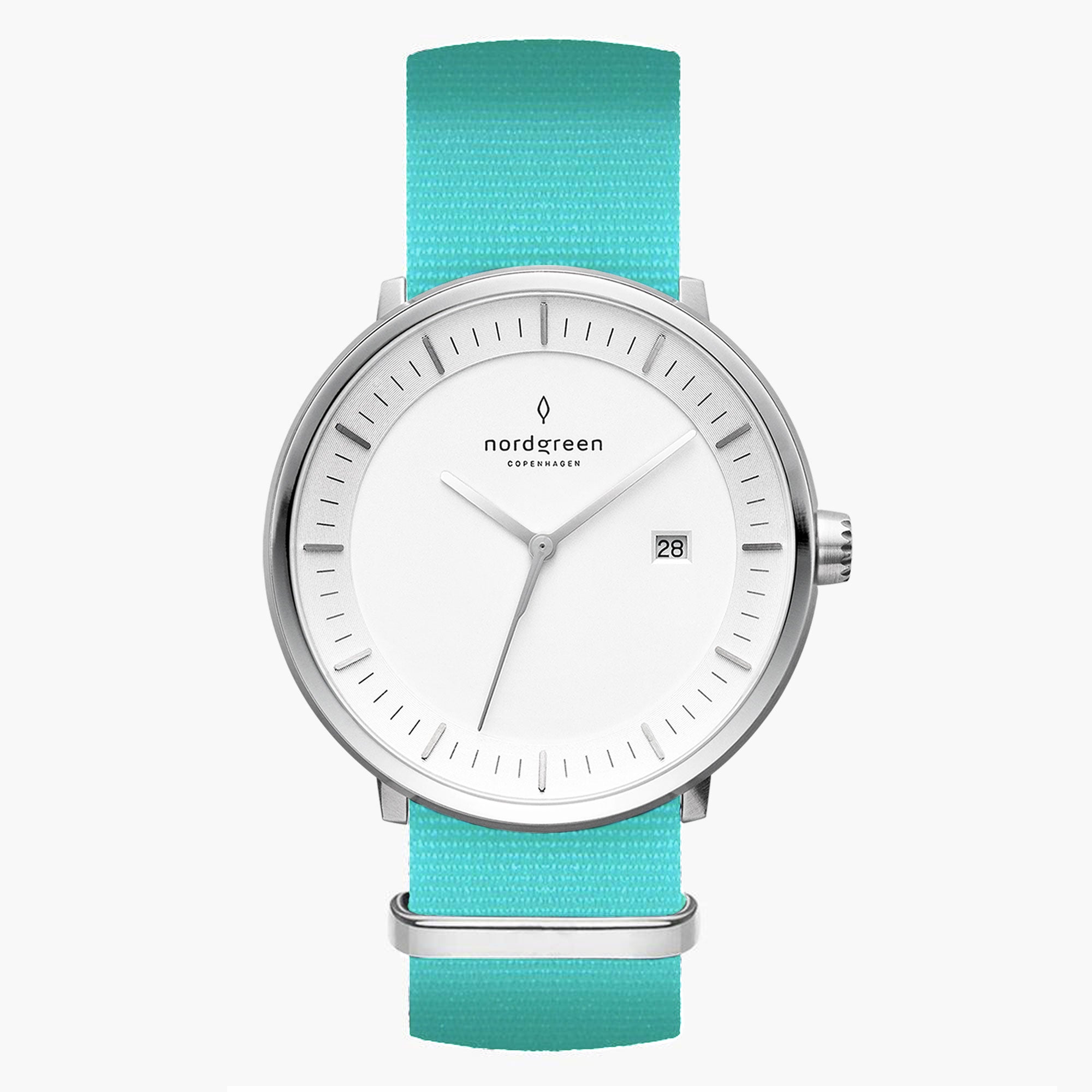 nord green philosopher腕時計　シルバー Nordgreen Philosopher | 40mm Gunmetal Link Watch