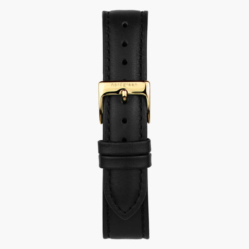 Black Leather Strap - Gold
