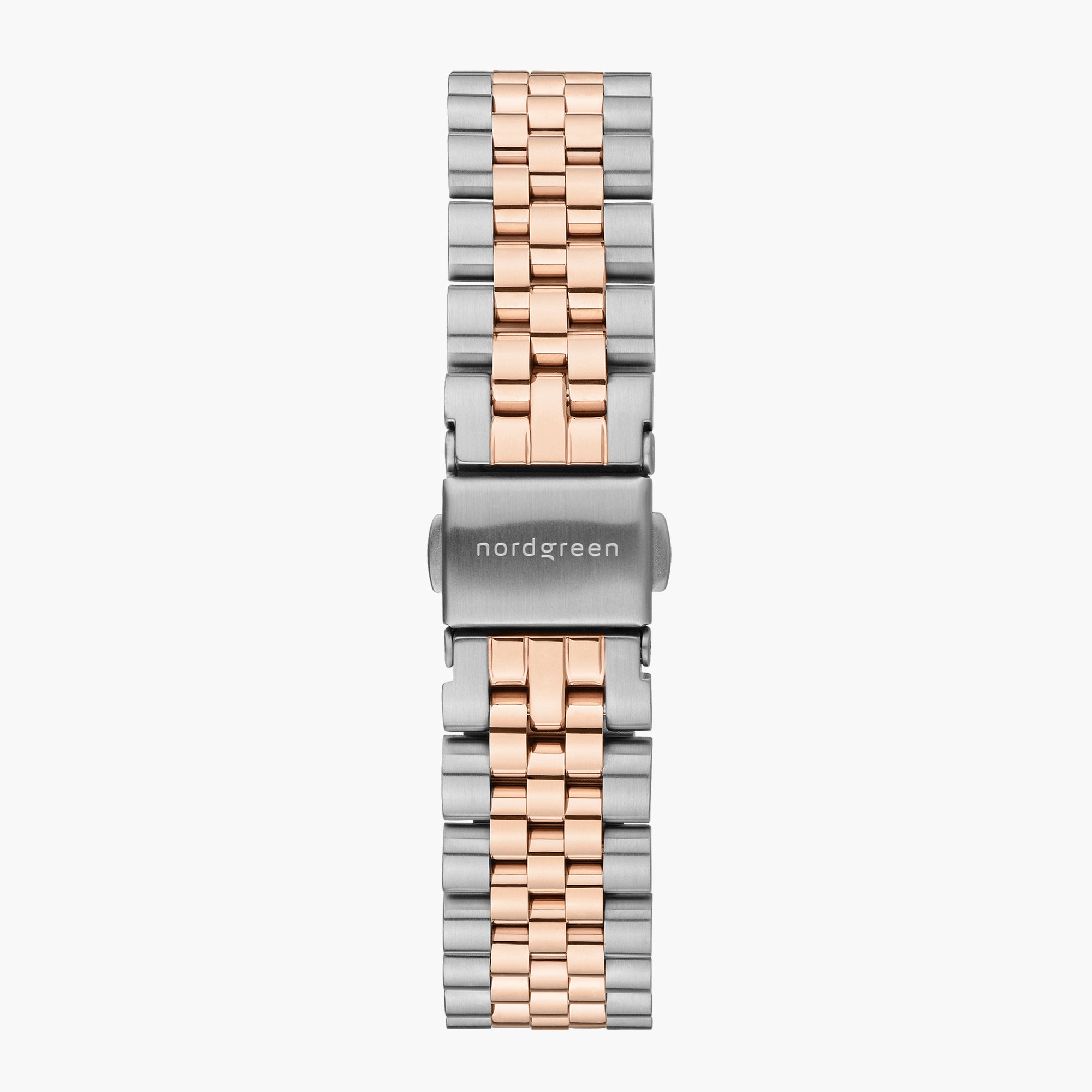 5-Link Strap - Silver/Rose Gold, Durable Stainless Steel Watch Band