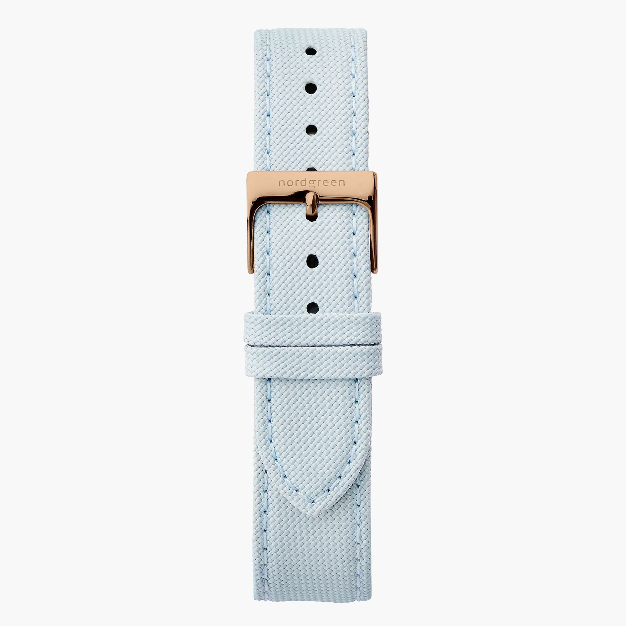 Light Blue Nylon - Rose Gold