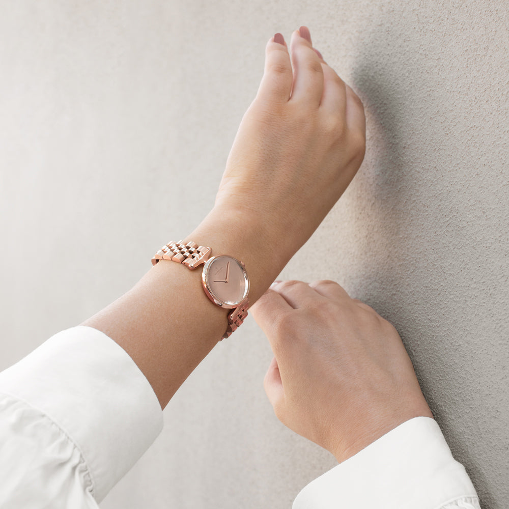 Nordgreen Unika | Rose Gold 28mm Link Bracelet