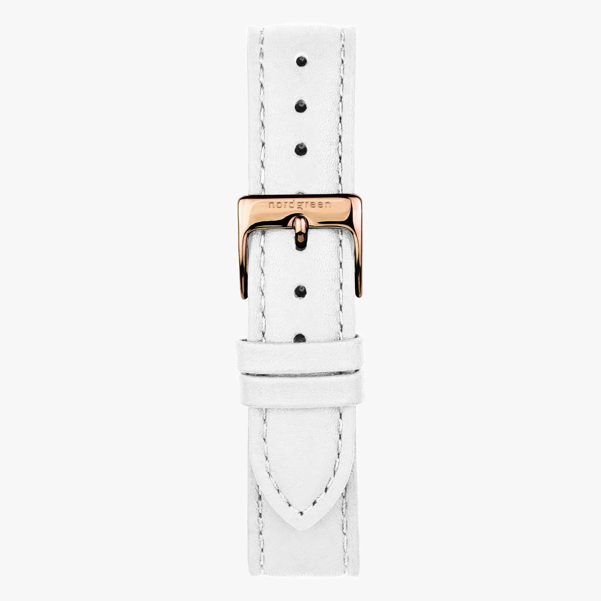 White Leather - Rose Gold