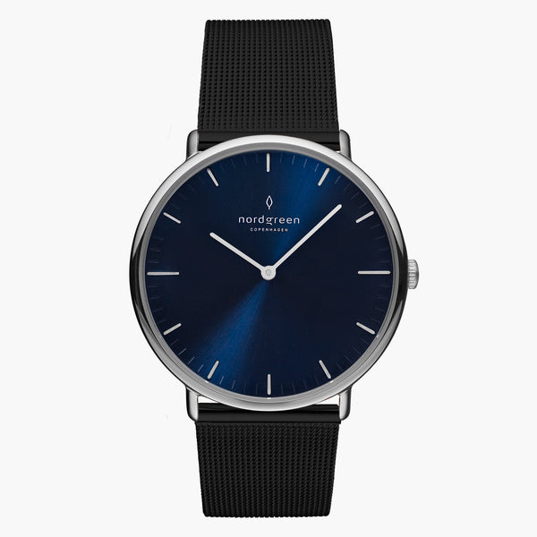 Women's Native | Silver Blue Dial Black Mesh 32mm – Nordgreen