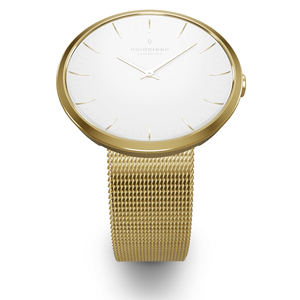 Infinity 32mm | ミニマリスト ゴールド メッシュ Nordgreen