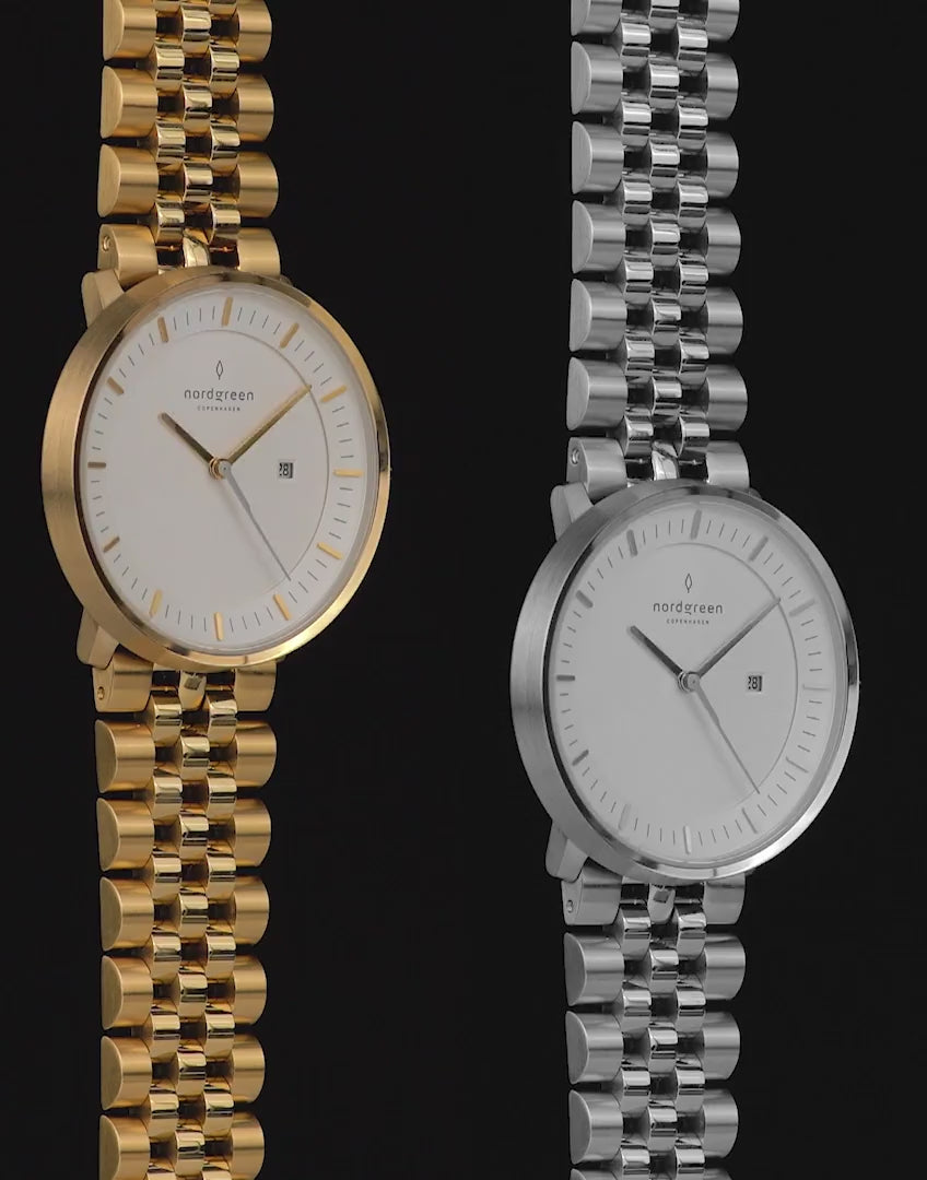 Nordgreen Philosopher | 40mm Silver Mesh Watch