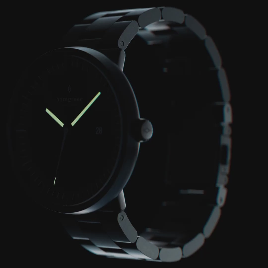 Minimalist Black Link Watch | Nordgreen Philosopher