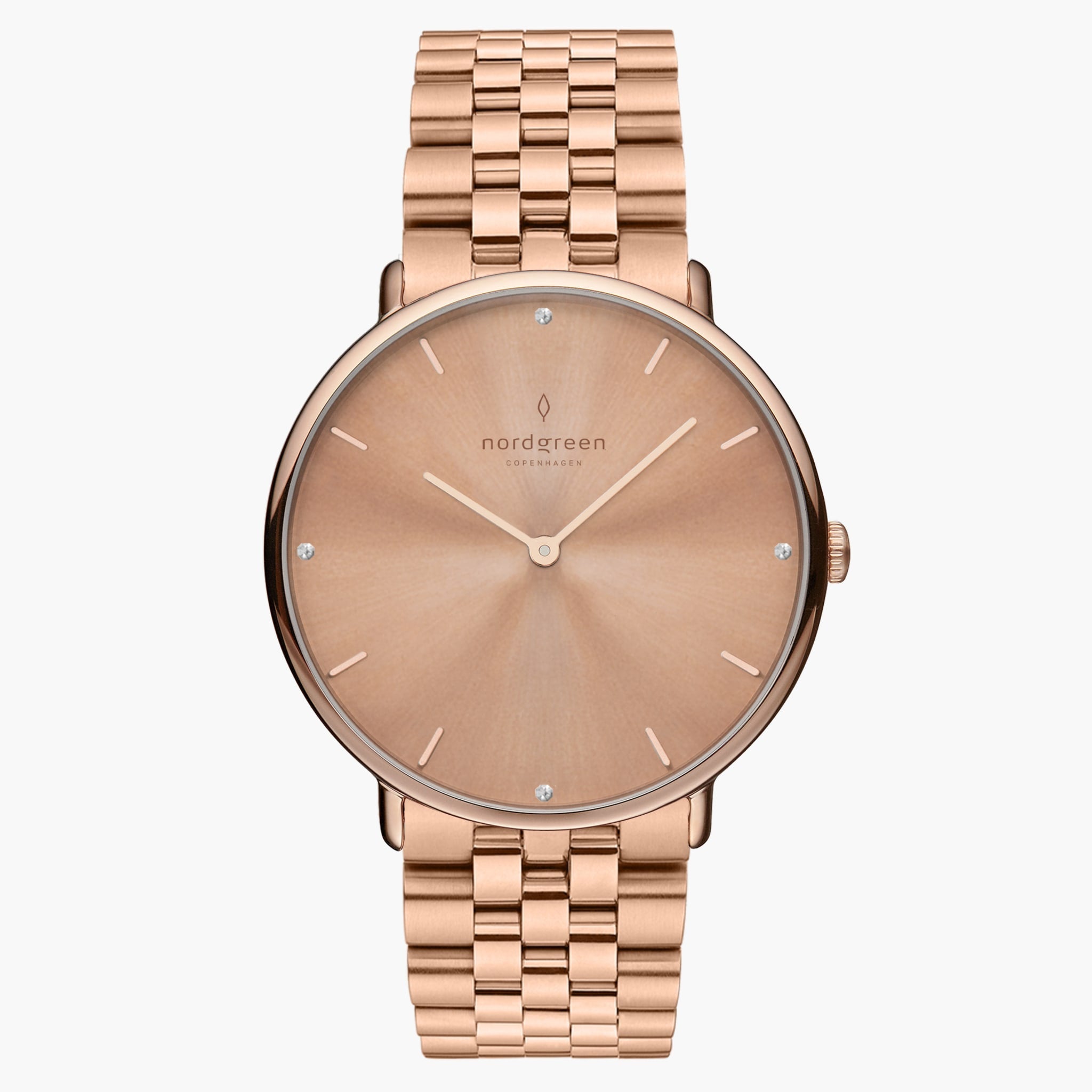 レディース ローズゴールド リンクウォッチ | Nordgreen Native 32mm