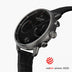 PI42GMLEBCBL &Pioneer black on black men's watch in gunmetal with black croc  strap