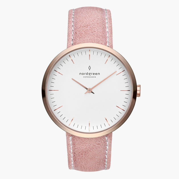 IN32RGLEPIXX &Infinity rose gold women's watch with pink leather straps