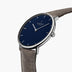 NR40SILEGRNA &Native men's silver watch with blue face and patina grey straps
