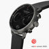 PI42GMRUBLBL &Pioneer black on black men's watch in gunmetal with black rubber strap