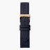 Blue Recycled Polyester Strap - Rose Gold - 32mm